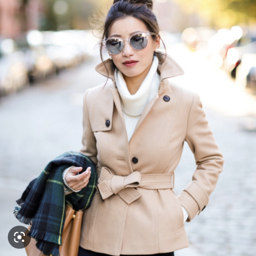 Banana Republic Melton Wool Short Trench Coat